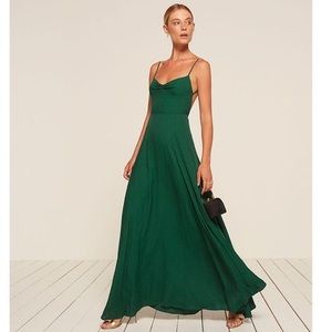 Reformation Thistle Dress in Emerald